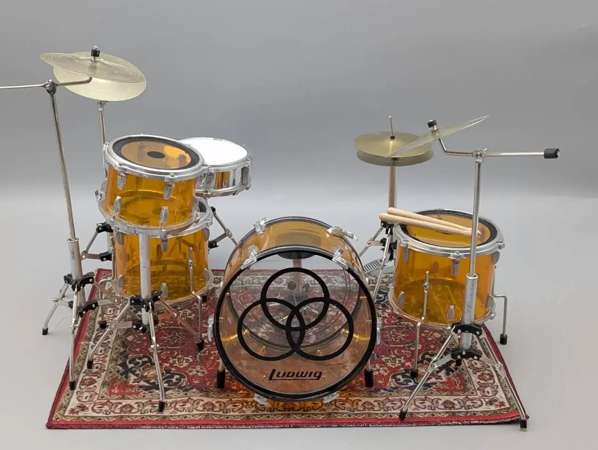 Led Zeppelin John Bonham Miniature Drum Set and Rug