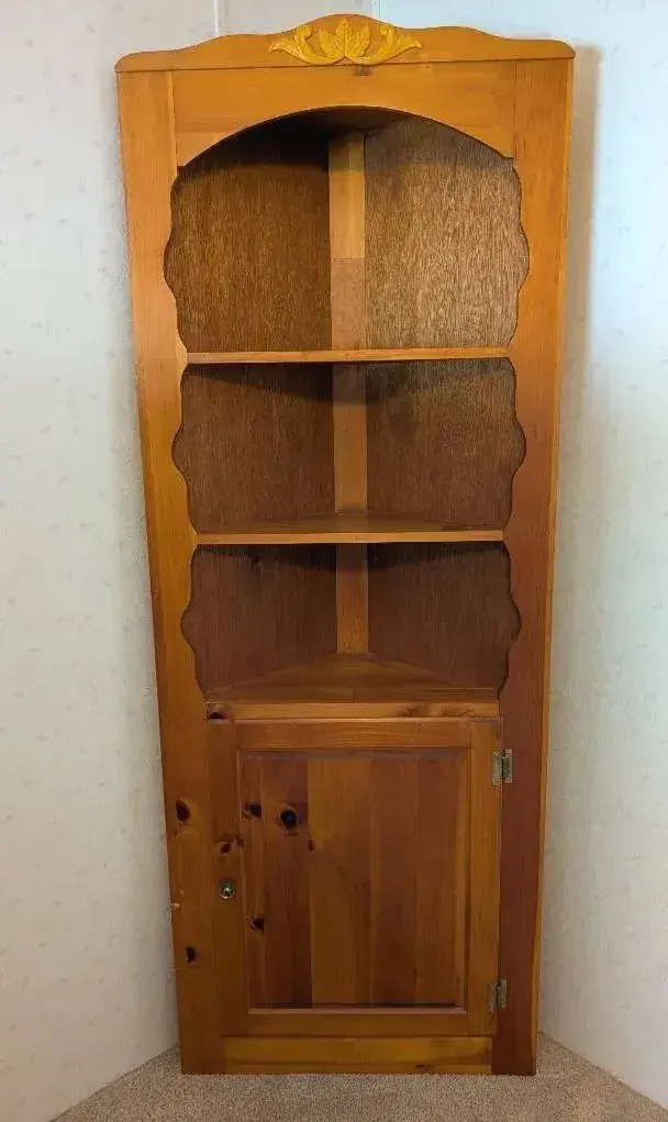 S.J. Bailey & Sons Solid Pine Corner Hutch Cabinet