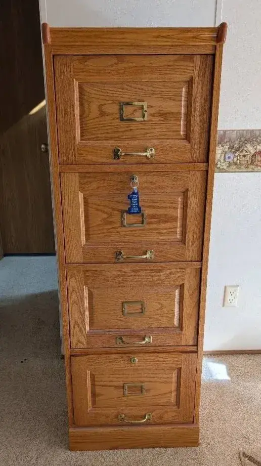 Winners Only Solid Oak File Cabinet
