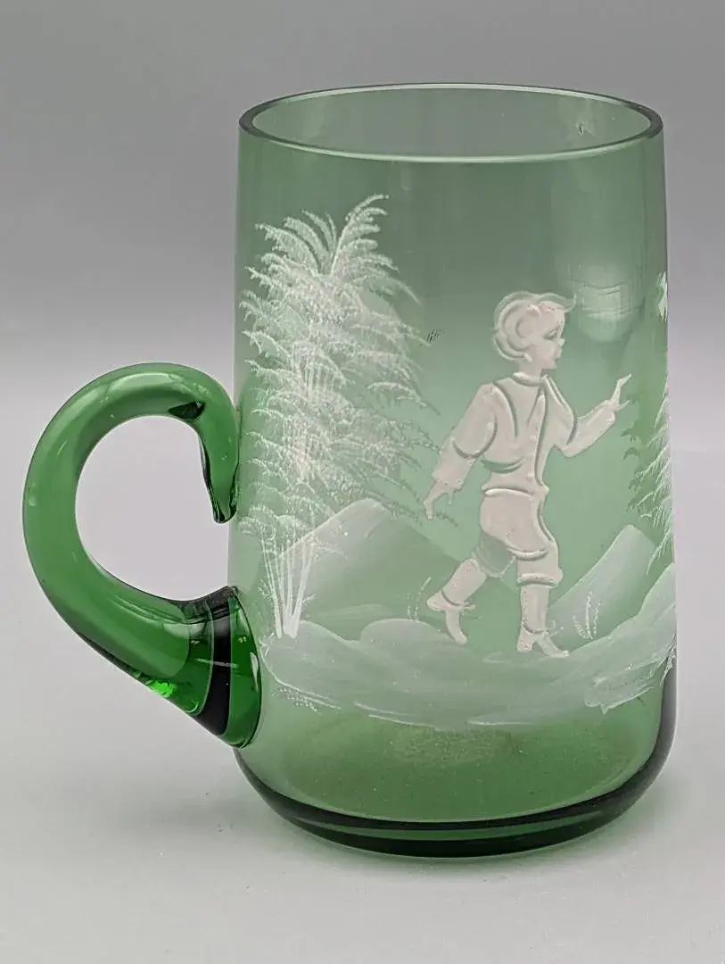 Mary Gregory Glass Mug