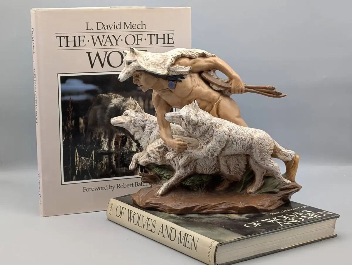 Of Wolves And Men Books and Figurine