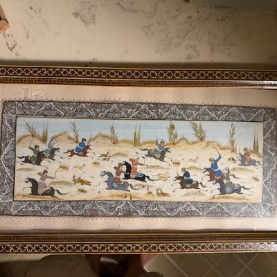 Persian hunt scene.