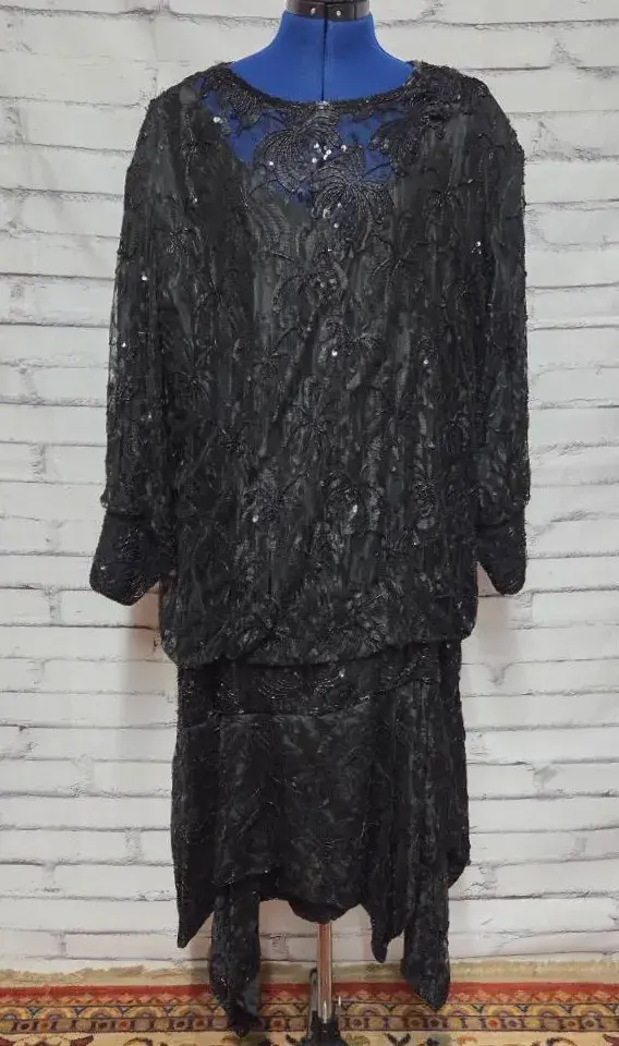Women's Sequin Dress with Handkerchief Hem