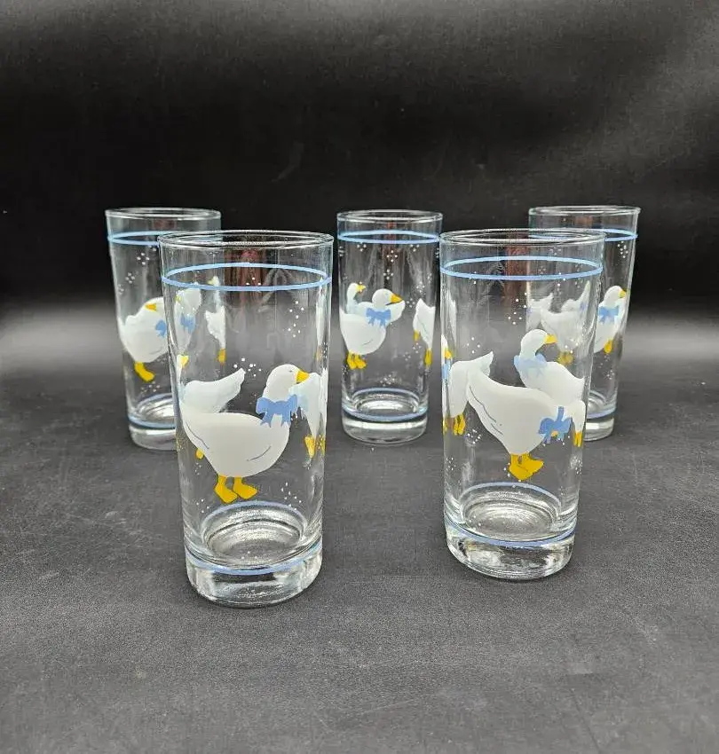 (5) Country Goose Drinking Glasses