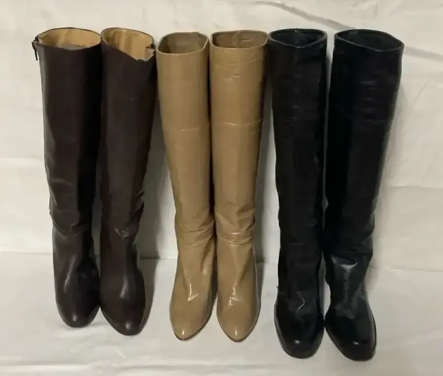 (3) Pairs of Tall Boots
