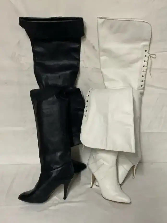 (2) Pairs of Over the Knee Boots