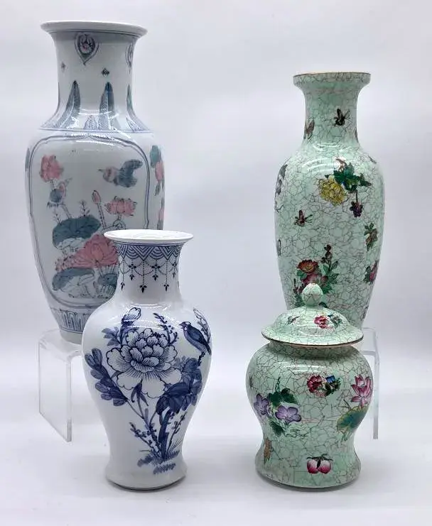 (4) Floral Decor Pieces 