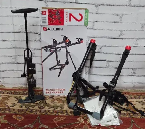 Car Trunk Bike Carrier & Bike Pump