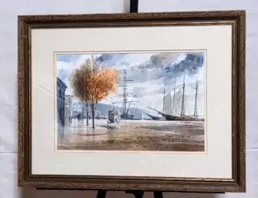 Paul Landry Harbor Scene Print