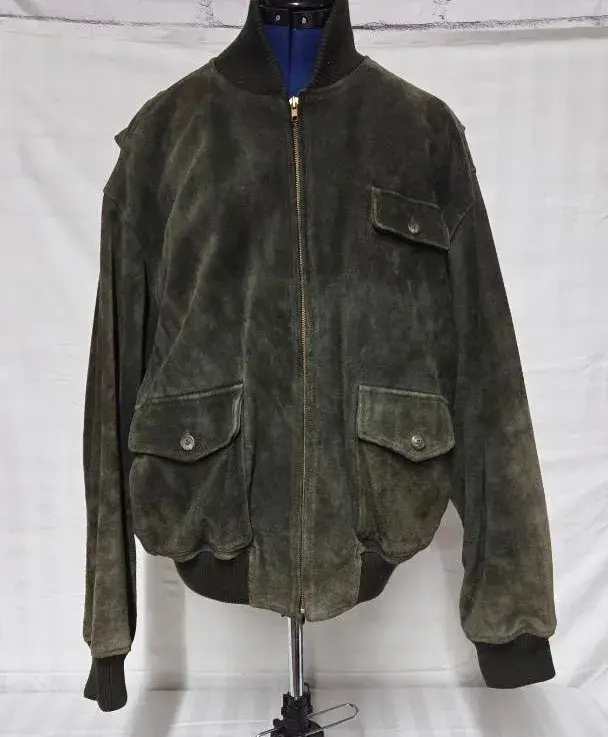 Men's Polo Country Ralph Lauren Green Suede Jacket- Size M