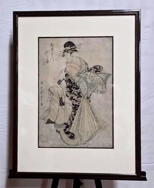 Japanese Geisha Woodblock Print