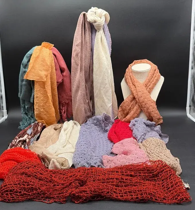 Large Lot of Fashion Scarves