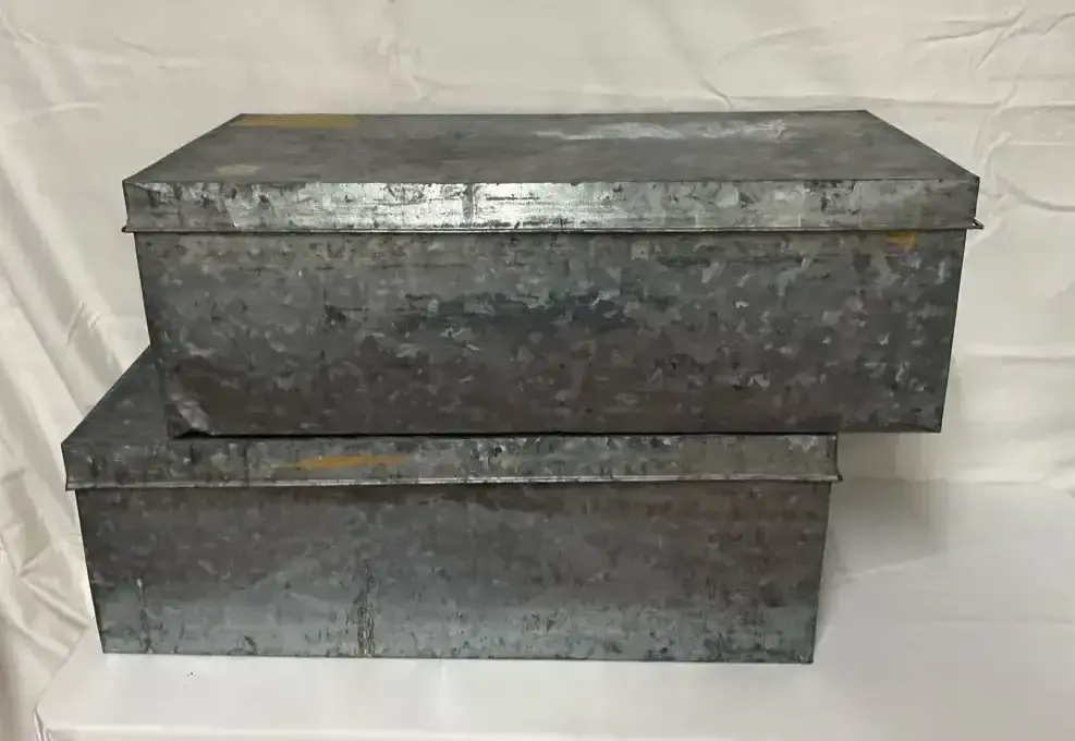 (2) Galvanized Metal Boxes