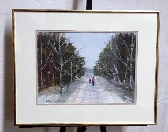Local Artist Lynette Douville Winter Watercolor 