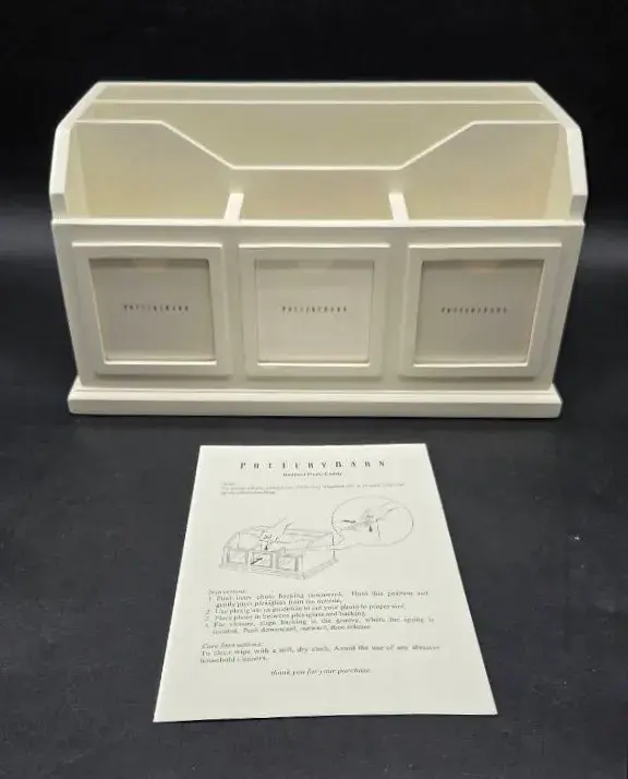 Pottery Barn "Bedford" Photo Caddy- NEW 