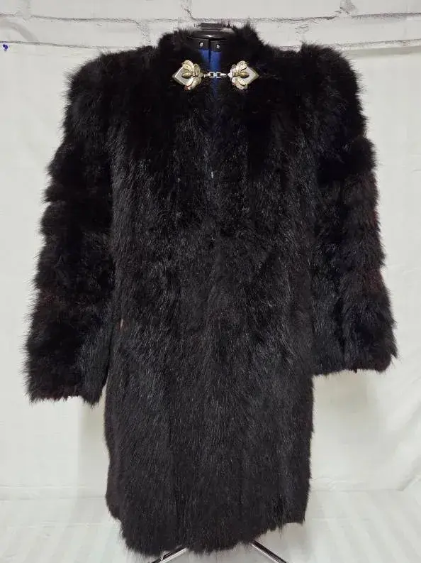 Beaver Fur Coat with Stunning Clasp