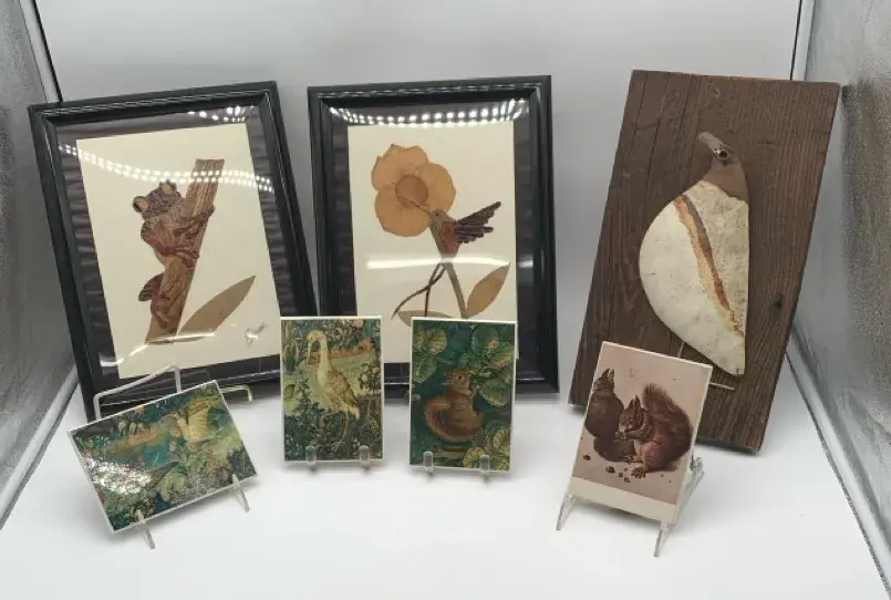Vintage Handcrafted Wood Art Collection 
