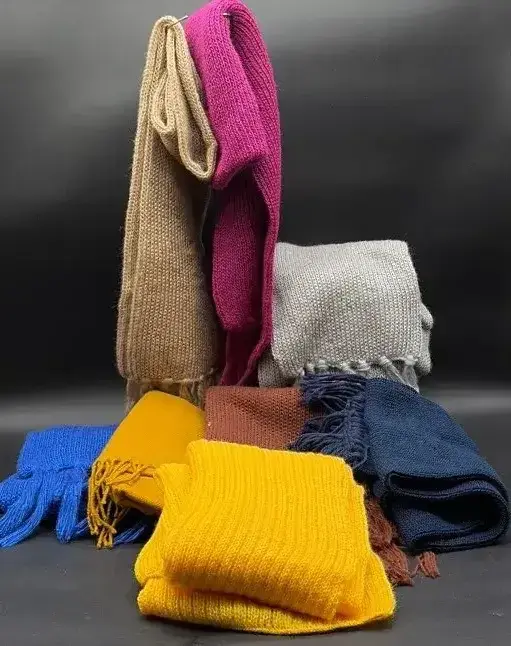 (8) Colorful Knit Scarves