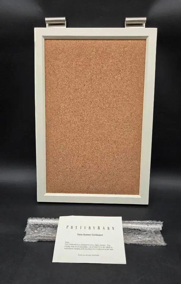 Pottery Barn Daily System Corkboard w/Rail- NEW 