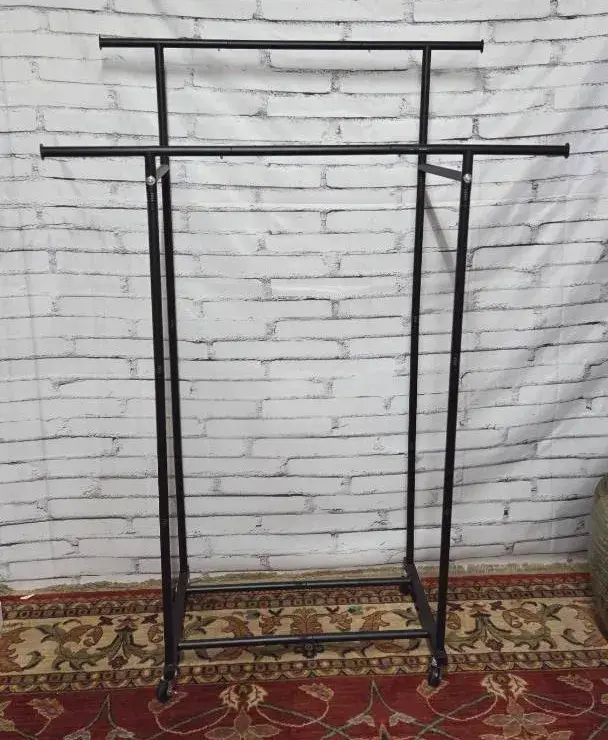 2-Level Rolling Clothing Rack