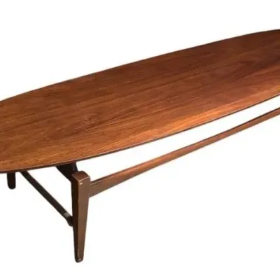 Vintage 1962 Lane Furniture Esteem Series Surfboard Coffee Table