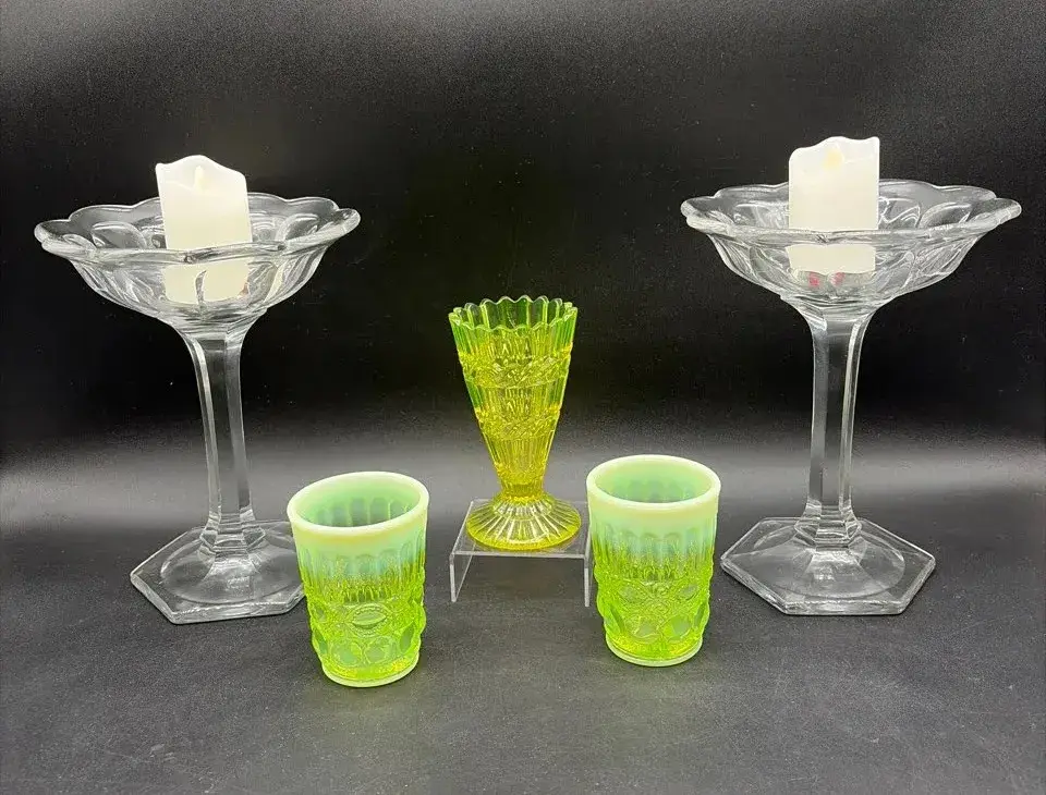 (5) Uranium Glass Items