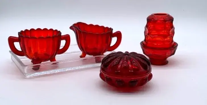 Vintage Ruby Red Glass Collection