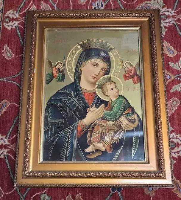 "Our Lady of Perpetual Hope" Gold Religious Art