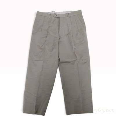 Christian Dior Monsieur Olive Drab Pleated Wool Trousers Size 85