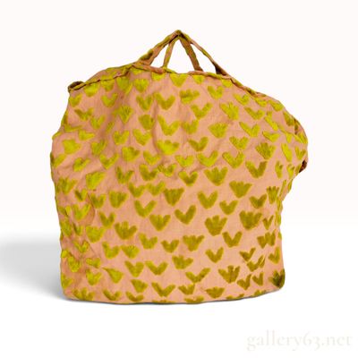 Mina Perhonen Hana Yuki Pattern Pink and Green Cotton Tote Bag