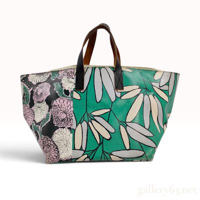 Marni Mixed Print Vinyl Shopper Tote Bag