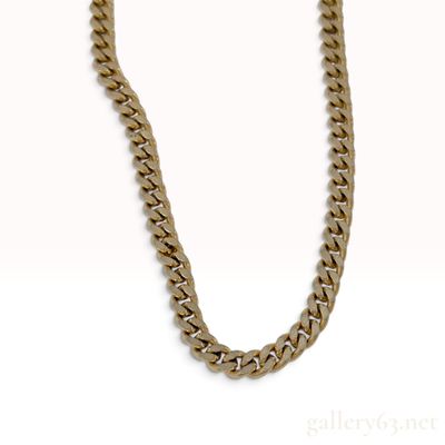 Christian Dior Gilt Metal Curb Chain Necklace - Logo Clasp