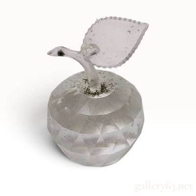 Swarovski Silver Crystal Apple Figurine with Box