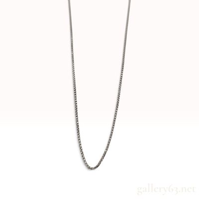 Pt850 Platinum Box Link Chain Necklace