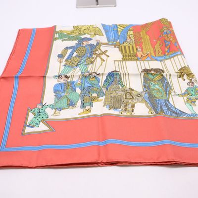 Vintage Hermes Le Temps des Marionnettes Silk Carre 90 with Box