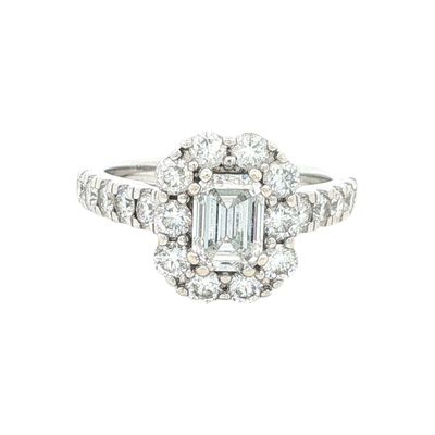 14K White Gold 1.07ct Lab Diamond Engagement Ring