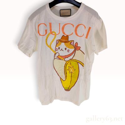 Gucci x Bananya Off-White Cotton Graphic T-Shirt Size XS