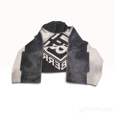 Burberry Hooded Graphic Logo Wool and Cashmere Cape Scarf