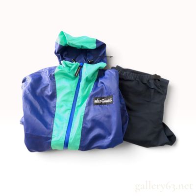 Wild Things Navy Blue and Mint Green Two Piece Technical Shell Set