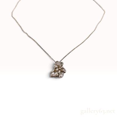 Tiffany and Co. Sterling Silver Teddy Bear Pendant Necklace