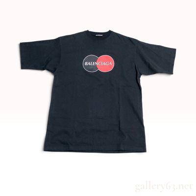 Balenciaga Mastercard Graphic Black Cotton T-Shirt Size XS