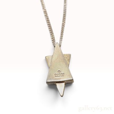 Gucci Star of David Sterling Silver Pendant Necklace