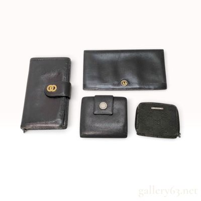 A Collection of Designer Leather and Canvas Wallets with Gucci Box