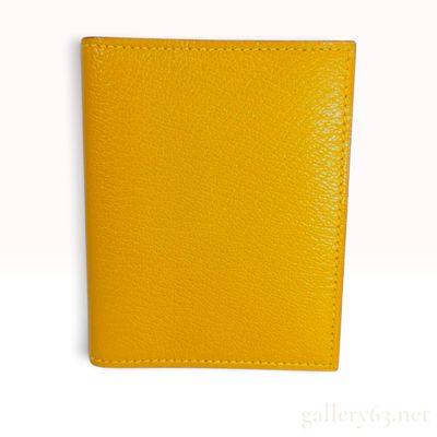 Hermes Yellow Grainy Leather Notebook Cover with Branded Insert