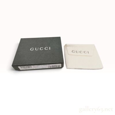 Gucci Stylized Cross Sterling Silver Pendant Necklace with Box