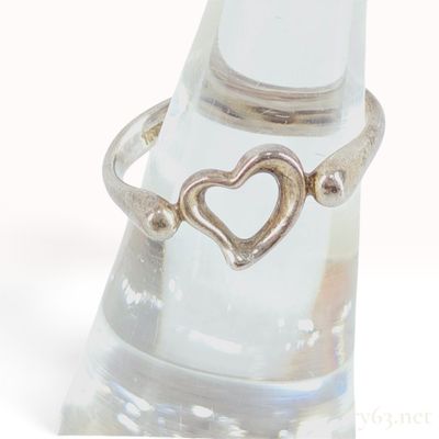 Tiffany & Co. Elsa Peretti Sterling Silver Open Heart Ring