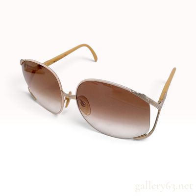 Vintage Christian Dior 2250 Oversized Gradient Sunglasses with Pouch