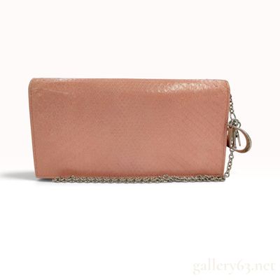 Christian Dior Lady Dior Croisiere Python Chain Wallet
