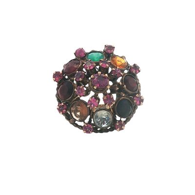 9K Gold Multi-Gemstone Princess Ring