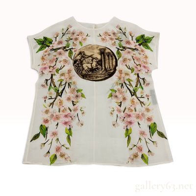 Dolce & Gabbana Agrigento Floral Print Silk Blouse Size 36